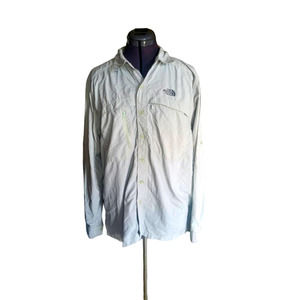 Men's The North Face lightweight long sleeve button up shirt, Lg